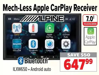 2001 Audio Video Alpine mech-less apple carplay receiver offer
