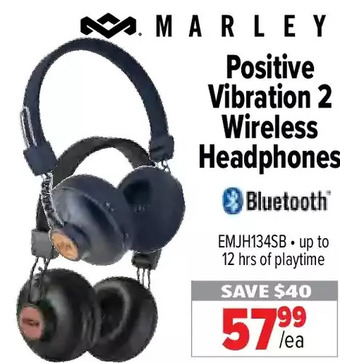 2001 Audio Video Marley positive vibration 2 wireless headphones offer