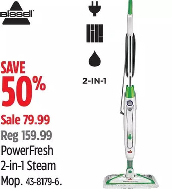 Canadian Tire Bissell powerfresh 2-in-1 steam mop offer