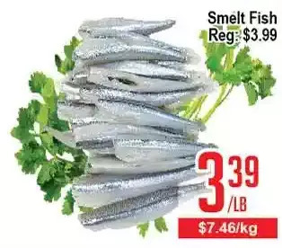 Skyland Foodmart Smelt fish offer