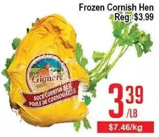 Skyland Foodmart Frozen cornish hen offer