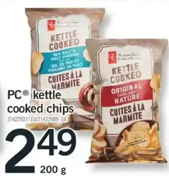 Fortinos Pc kettle cooked chips offer