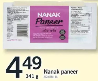 Fortinos Nanak paneer offer