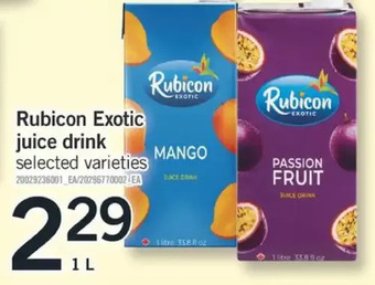 Fortinos Rubicon exotic juice drink offer