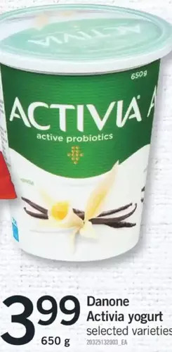 Fortinos Danone activia yogurt offer