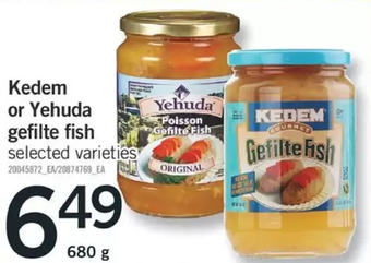 Fortinos Kedem or yehuda gefilte fish offer