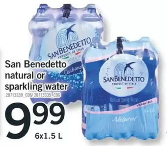 Fortinos San benedetto natural or sparkling water offer