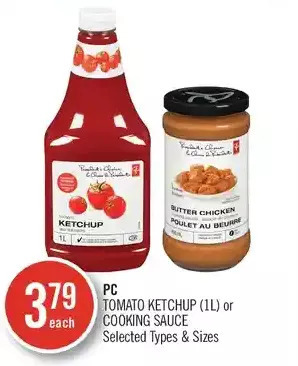 Shoppers Drug Mart Pc tomato ketchup or cooking sauce offer