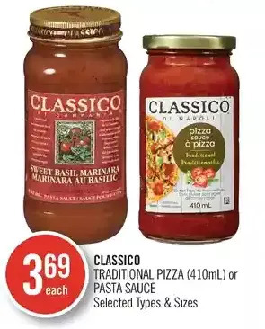 Shoppers Drug Mart Classico traditional pizza or pasta sauce offer