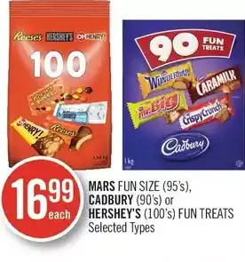 Shoppers Drug Mart Mars fun size, cadbury or hershey's fun treats offer