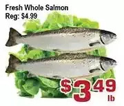 Top Food Supermarket Fresh whole salmon offer