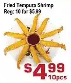 Top Food Supermarket Fried tempura shrimp offer
