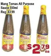 Top Food Supermarket Mang tomas all purpose sauce offer