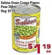 Sabina green congo pigeon peas