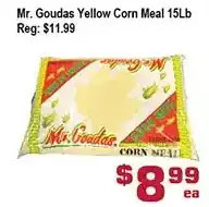 Top Food Supermarket Mr. goudas yellow corn meal offer
