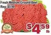 Top Food Supermarket Fresh medium ground beef offer