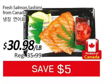 Galleria Supermarket Fresh salmon sashimi offer