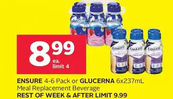Rexall Ensure or glucerna meal replacement beverage offer