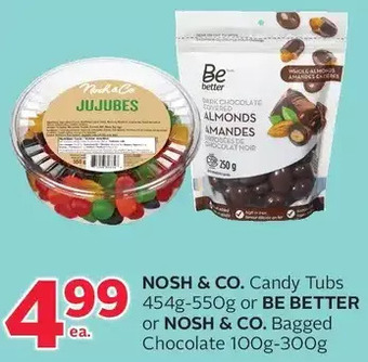 Rexall Nosh & co. candy tubs or be better or nosh & co. bagged chocolate offer