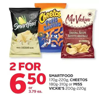 Rexall Smartfood, cheetos or miss vickie's offer