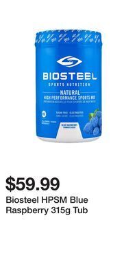 Sport Chek Biosteel hpsm blue raspberry 315g tub offer