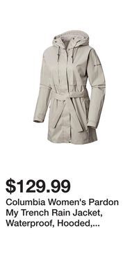 Sport Chek Columbia women's pardon my trench rain jacket, waterproof, hooded, breathable, long offer