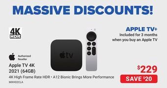 Visions Electronics Apple tv 4k 2021 (64gb) offer