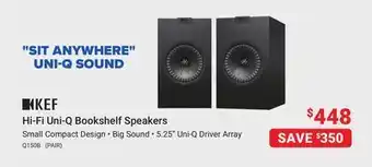 Visions Electronics Kef q150b (pair hi-fi uni-q bookshelf speakers" offer