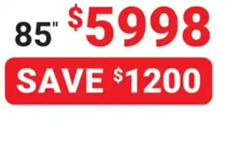Visions Electronics Sony next generation picture and sound 85" offer