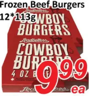 Seasons Foodmart Frozen beef burgers 12*113g offer