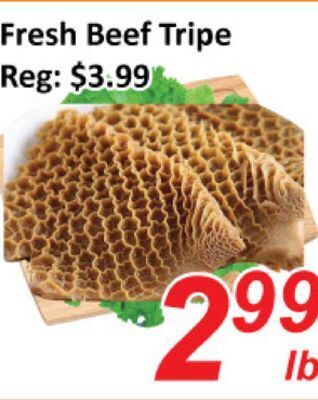 Seasons Foodmart Fresh beef tripe offer