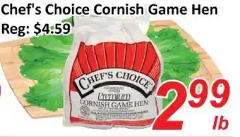 Seasons Foodmart Chef's choice cornish game hen offer