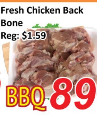 Seasons Foodmart Fresh chicken back bone offer
