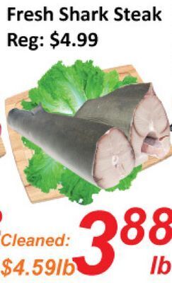 Seasons Foodmart Fresh shark steak offer