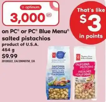 Independent Grocer Pc or pc blue menu salted pistachios offer