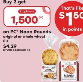 Independent Grocer Pc naan rounds offer
