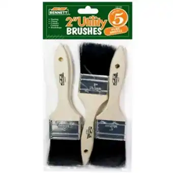 Lowe's Bennett 2-in utility pure bristle paint brush (5-pack) offer