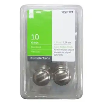 Lowe's Style selections 1-1/4-in round cabinet knob (satin nickel) (10 pack) offer
