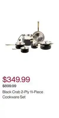 Hudson's Bay Black crab 2-ply 11-piece cookware set offer