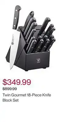 Hudson's Bay Twin gourmet 18-piece knife block set offer