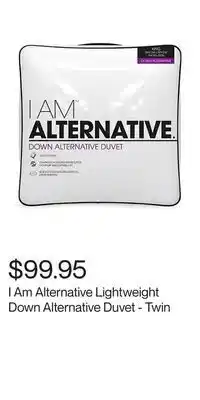 Hudson's Bay I am alternative lightweight down alternative duvet - twin offer