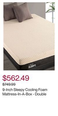 Hudson's Bay 9-inch sleepy cooling foam mattress-in-a-box - double offer
