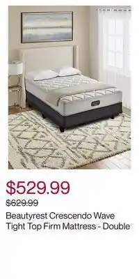 Hudson's Bay Beautyrest crescendo wave tight top firm mattress - double offer