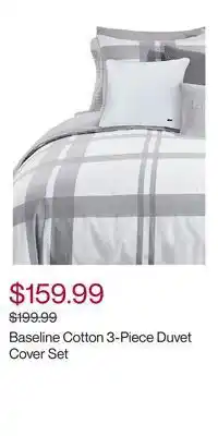 Hudson's Bay Baseline cotton 3-piece duvet cover set offer