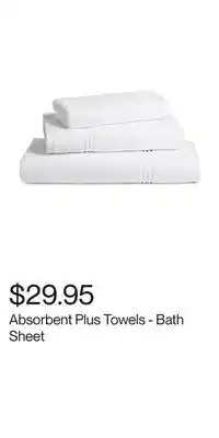 Hudson's Bay Absorbent plus towels - bath sheet offer