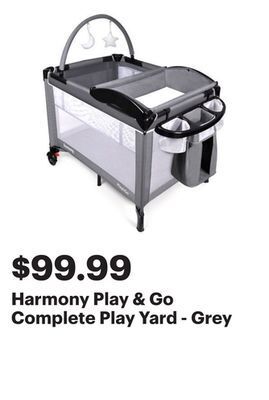 Best Buy Harmony play & go complete play yard - grey offer