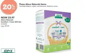 Babies 'R' Us Aleva naturals comfort + care gift set offer