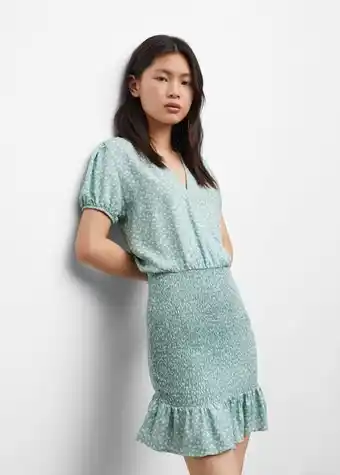 Mango Ruched detail flower dress offer