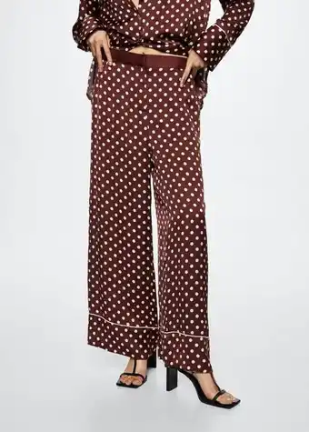 Mango Polka-dot satin trousers offer