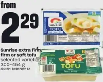 Loblaws Sunrise Extra Firm, Firm or Soft Tofu 300-454g offer